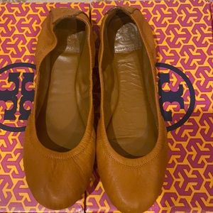 Tory Burch Eddie Lamb leather ballet flat
